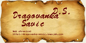 Dragovanka Savić vizit kartica